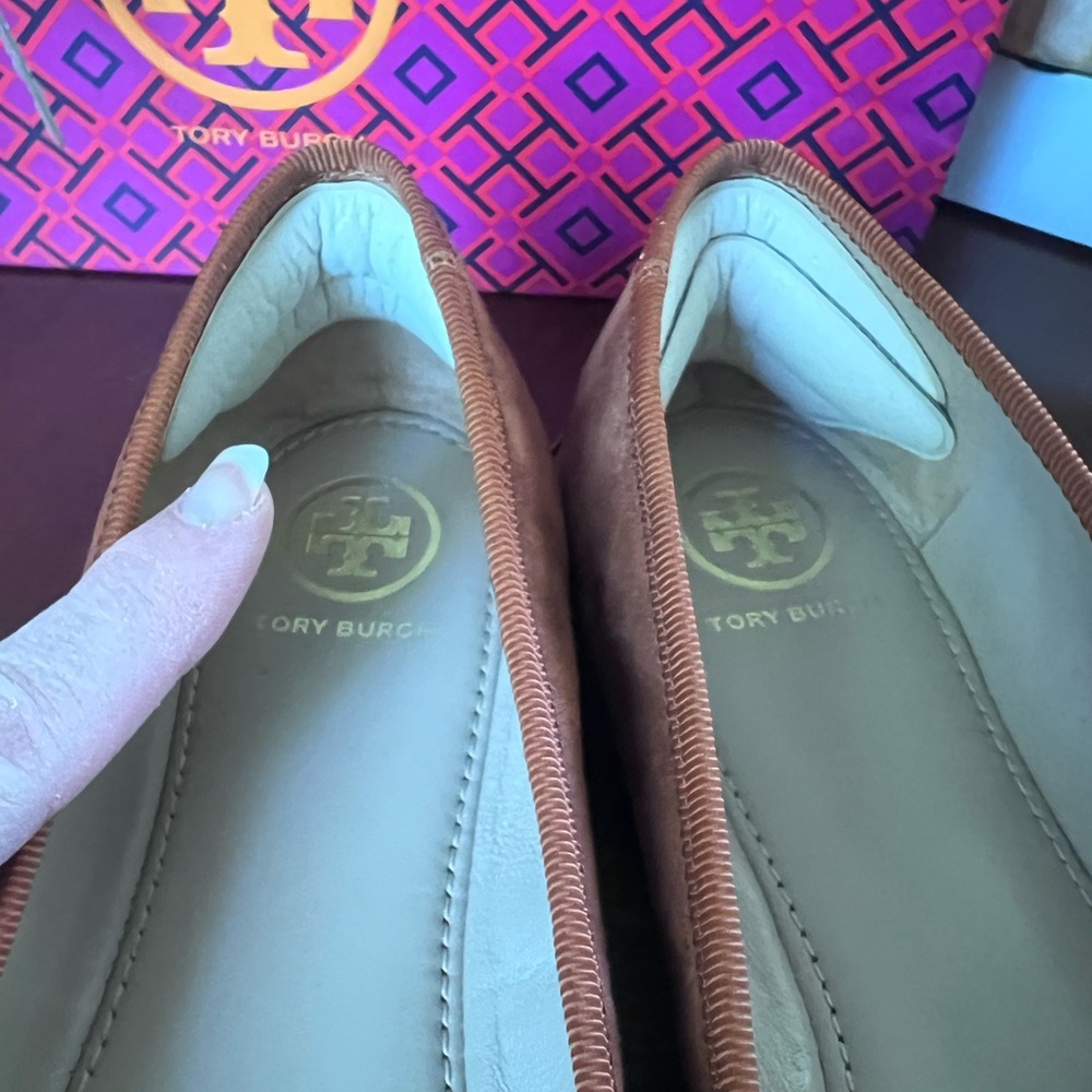 Tory Burch Rust/Brown Suede Ballet Flats - Picture 4 of 6